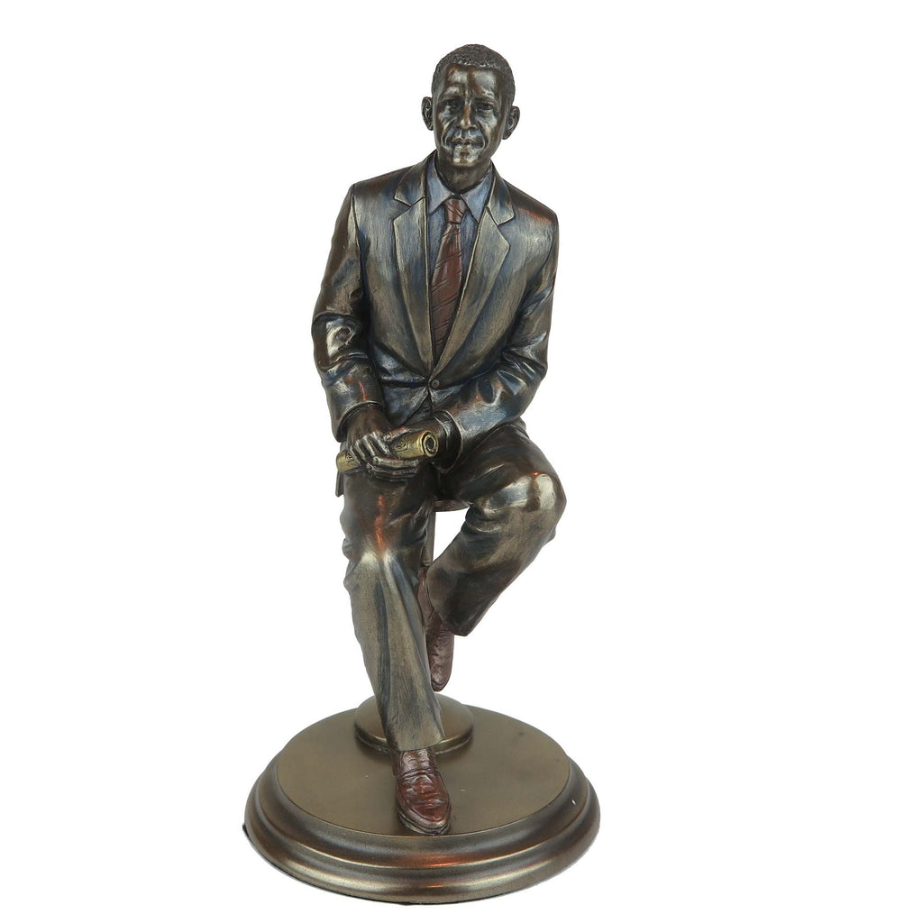 Mr President Barack Obama Bronze Figurine Miniature Statue 8"H New