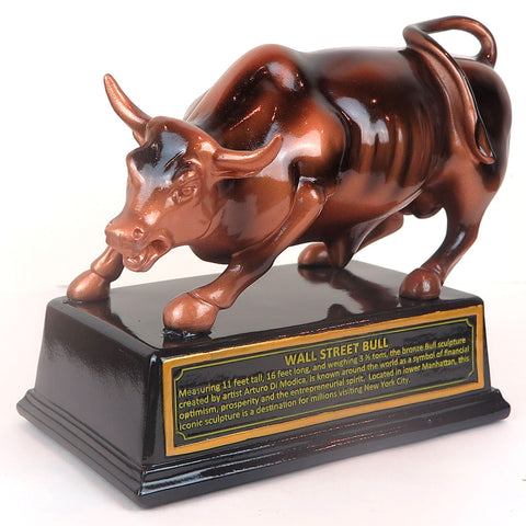 Official Bronze Wall Street Bull Stock Market NYC Figurine Statue New