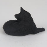 Black Cat - Rear Foot Scratching Ear Figurine Miniature 3"L New in Box